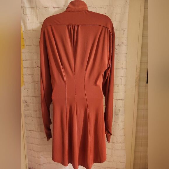 NWT Cinq a Sept  "Arden" Ruched Matte Jersey Button-up Mini Dress sz.S Ret.$345 - Picture 5 of 8